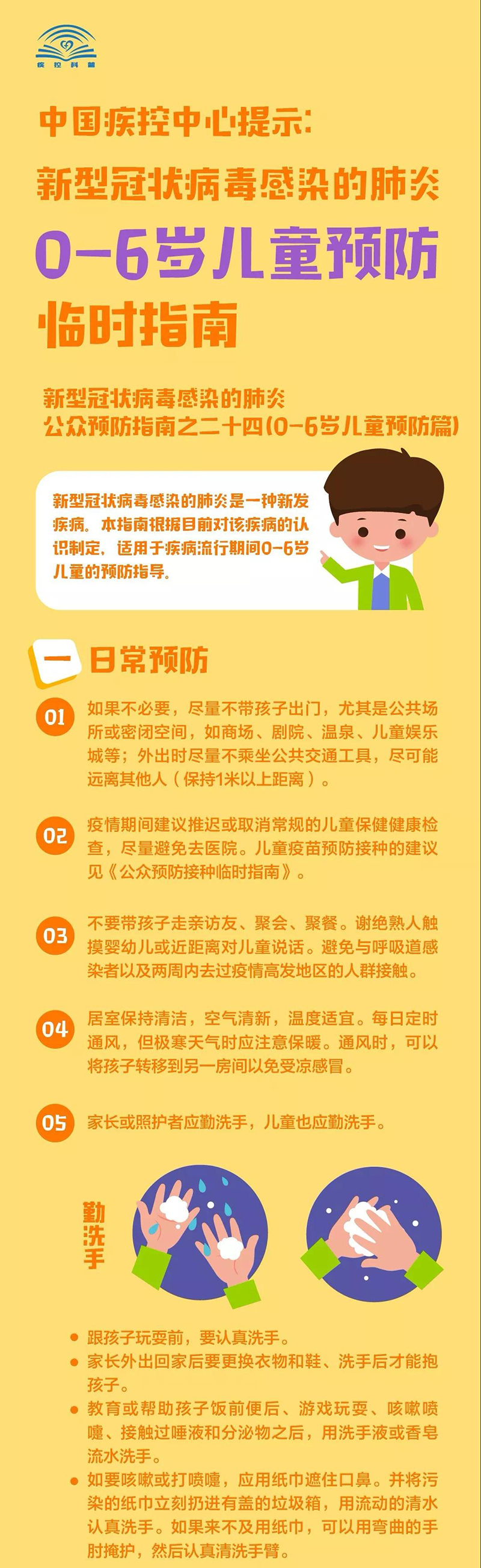 0-6歲兒童防病指南【新型冠狀病毒科普知識】